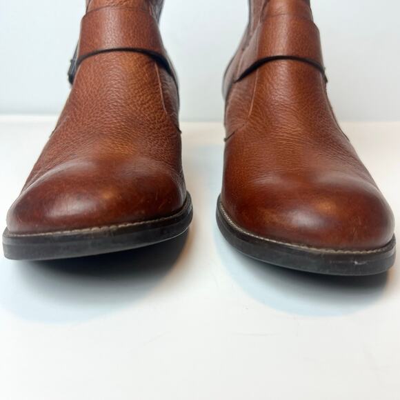 Paul Green Wyatt Leather Booties Ankle Boots Cognac Brown Size 5 - Picture 2 of 10